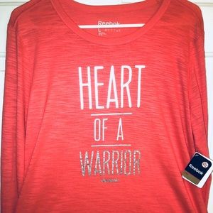 NWT Reebok Bright Coral Long Sleeve